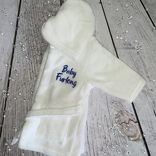 Personalised White Dressing Gown Gemz Threadz Personalised White Dressing Gown Gemz Threadz